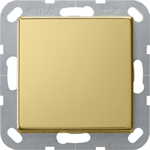 Выключатель кнопочный без рамки Gira ClassiX 1-кл. латунь фото Выключатель кнопочный без рамки Gira ClassiX 1-кл. латунь картинка